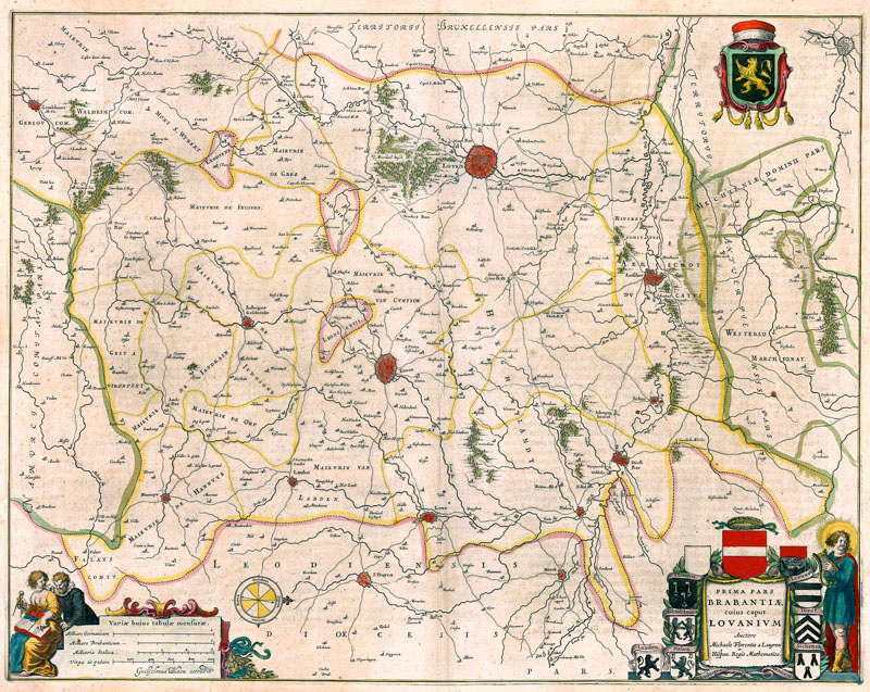 Brabantia Lovanium Leuven) 1645 Blaeu